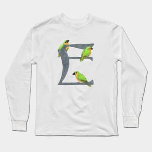 Avian Alphabet E - Tawny-breasted parrotfinch Long Sleeve T-Shirt